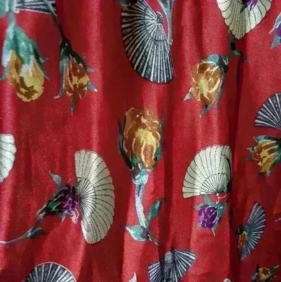 Vintage 90s Red Silky Slip Mini Dress Grunge - Picture 5 of 5